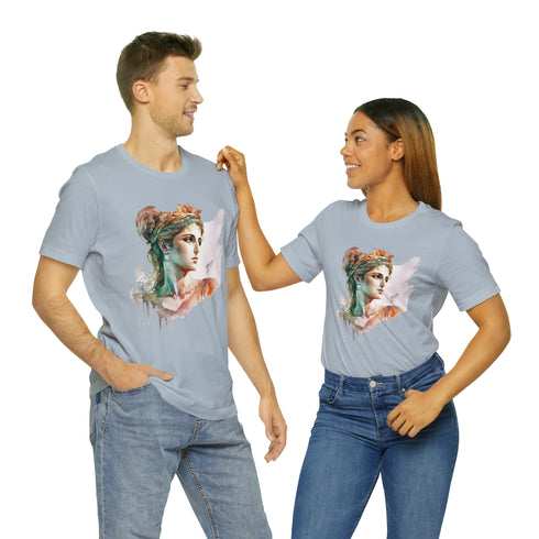 Greecian Goddess in Watercolor - Short Sleeve Tee
